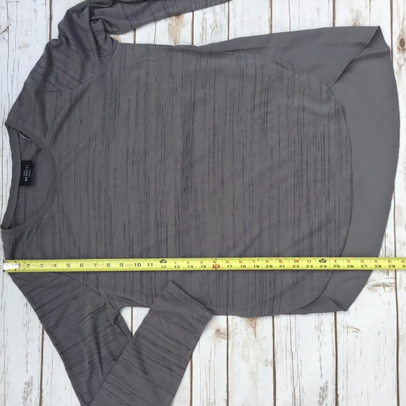 Gina Benotti Grey Sheer Back Tunic Top NWOT - Picture 7 of 8